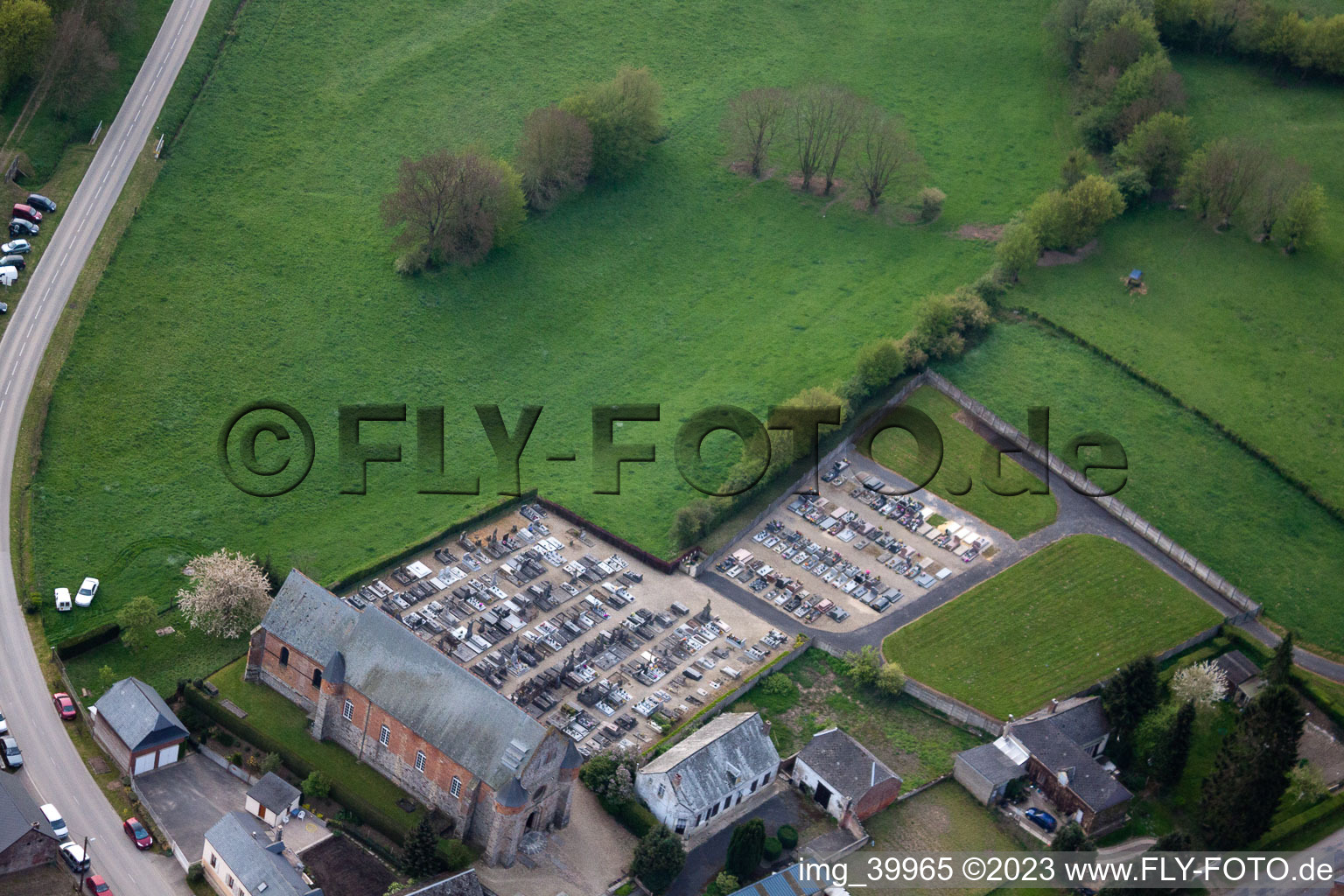 Marly-Gomont in the state Aisne, France out of the air