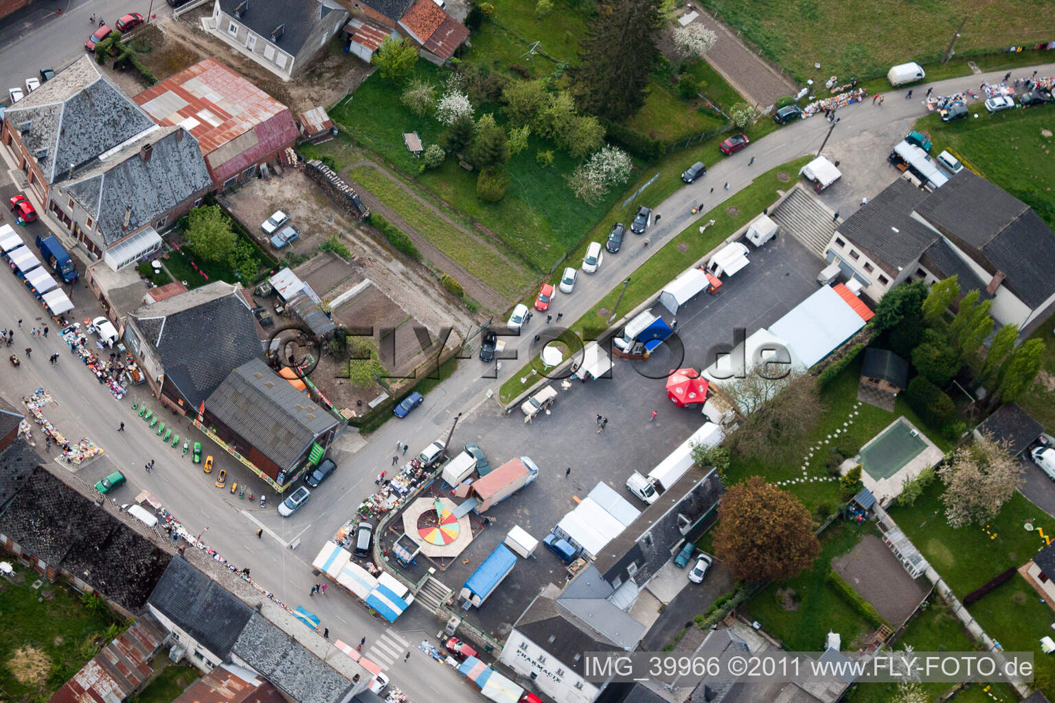 Sunday market in Marly-Gomont in the state Aisne, France