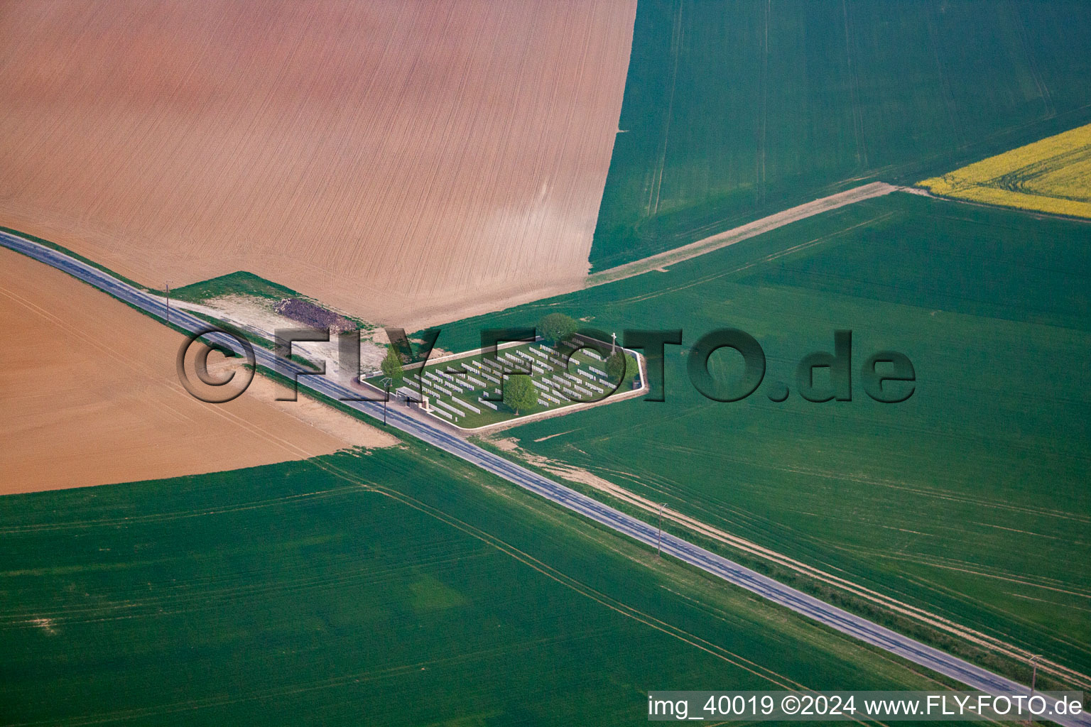 Military Cemetery in Gouy in the state Aisne, France