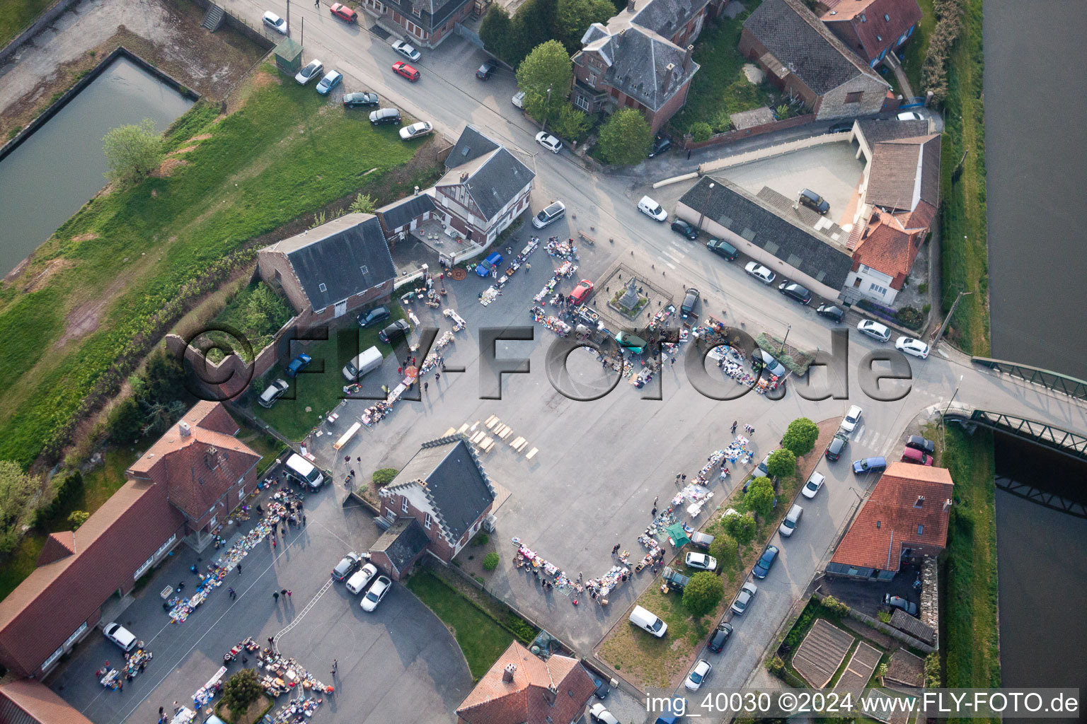 Vendhuile in the state Aisne, France from the plane