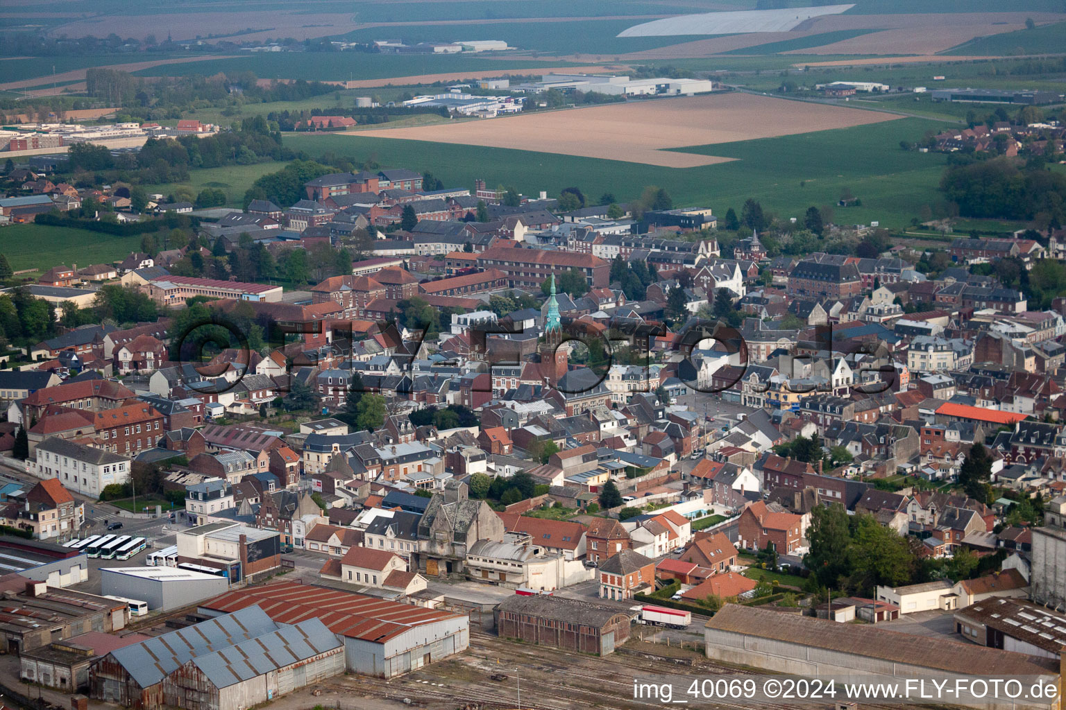 Aerial photograpy of Avesnes-lès-Bapaume in the state Pas de Calais, France