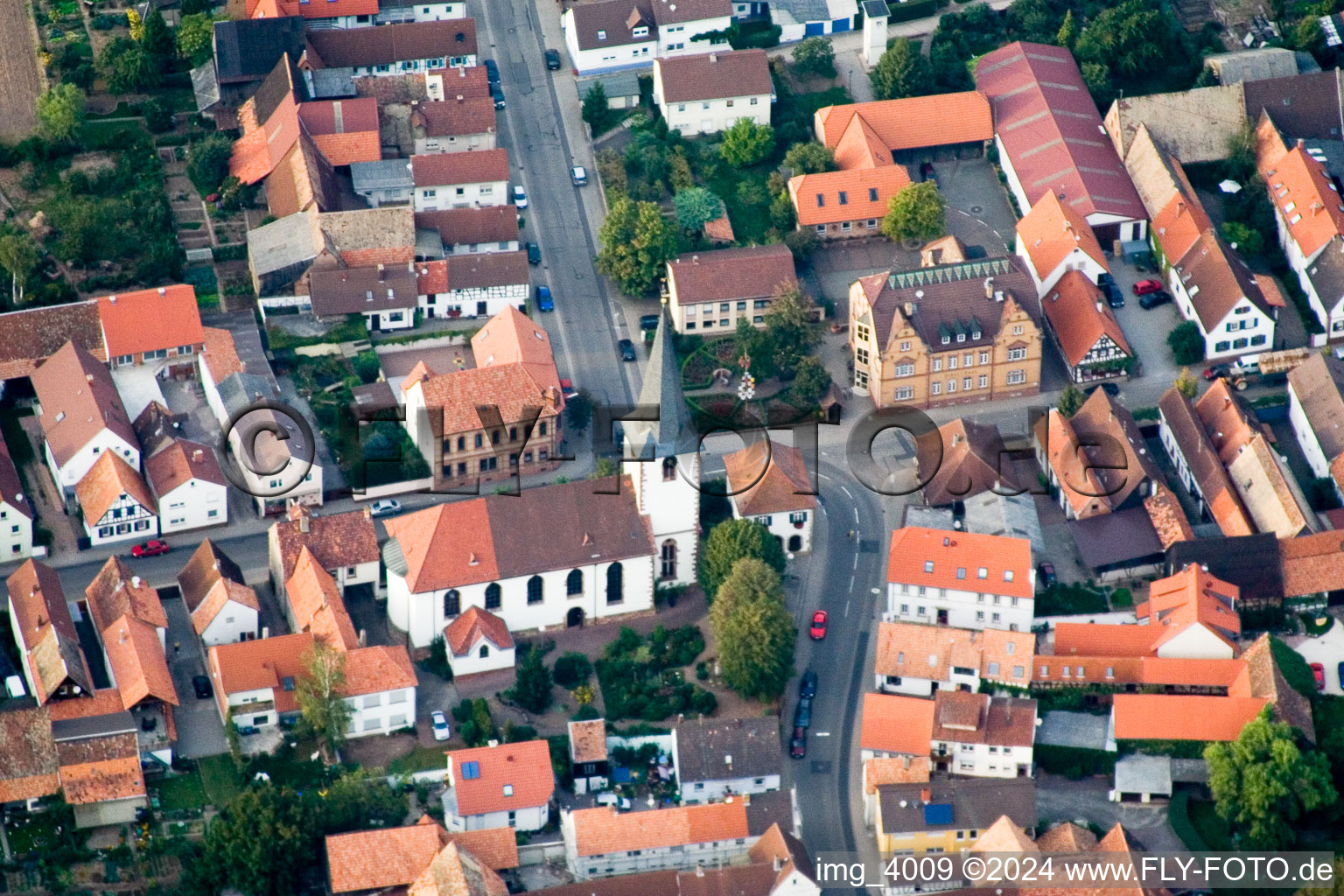 Aerial view of B. Landau in the district Ottersheim in Ottersheim bei Landau in the state Rhineland-Palatinate, Germany