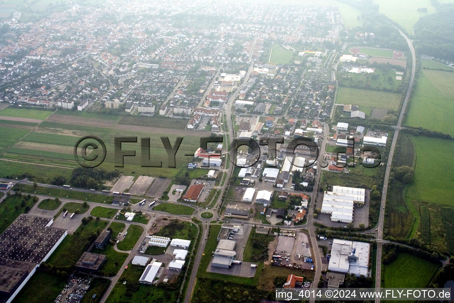 From the northeast in Offenbach an der Queich in the state Rhineland-Palatinate, Germany