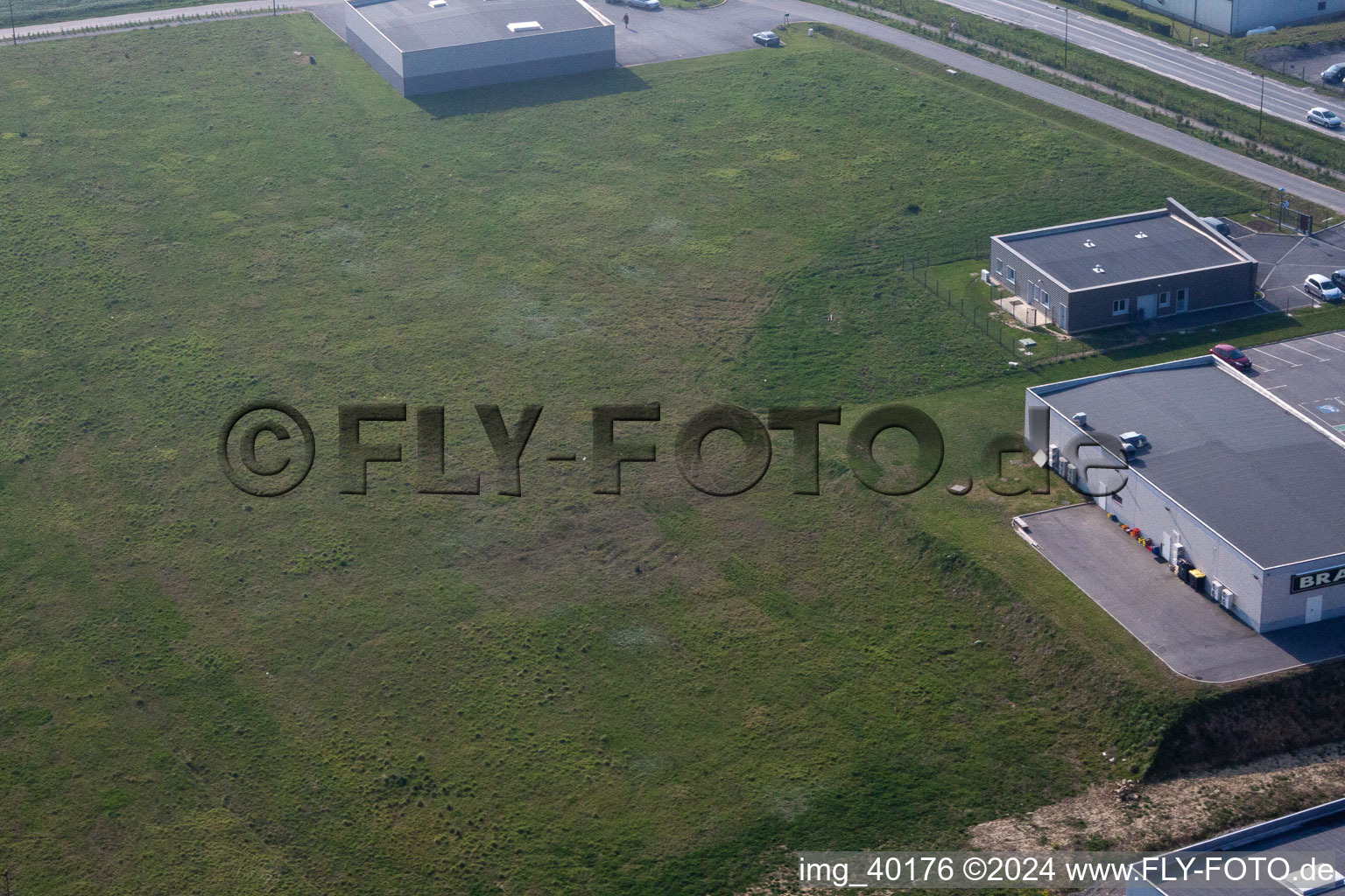 Aerial view of Marquise in the state Pas de Calais, France