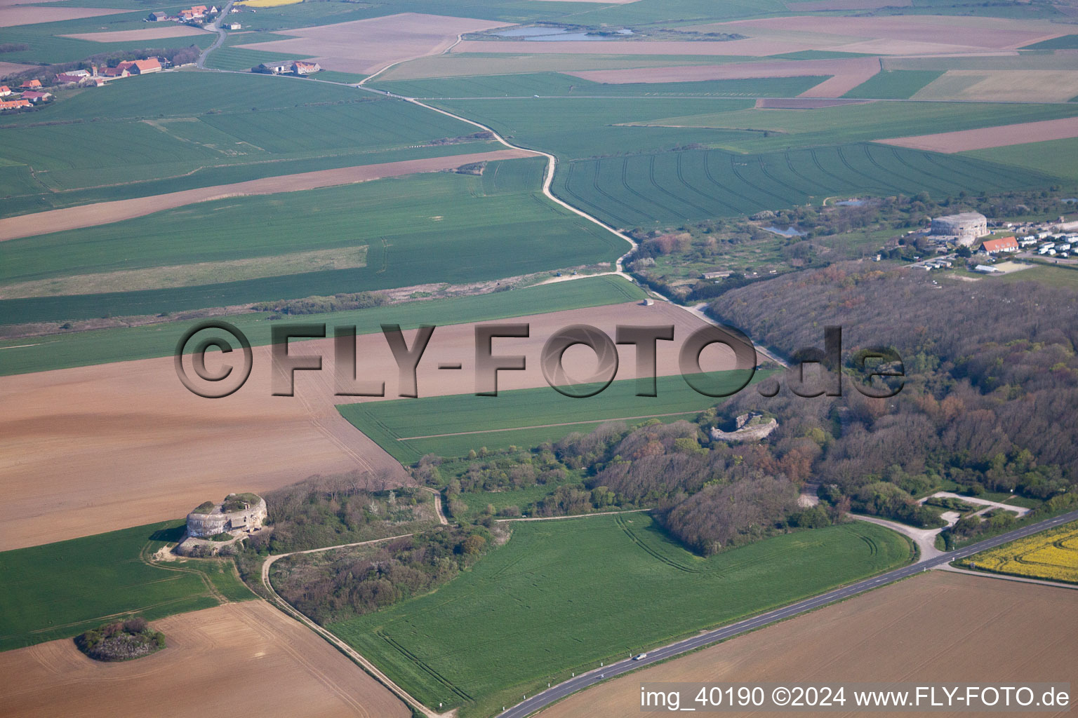 Bunker complex and munitions depot on the military training grounds Batterie Todt in Audinghen in Nord-Pas-de-Calais Picardy, France