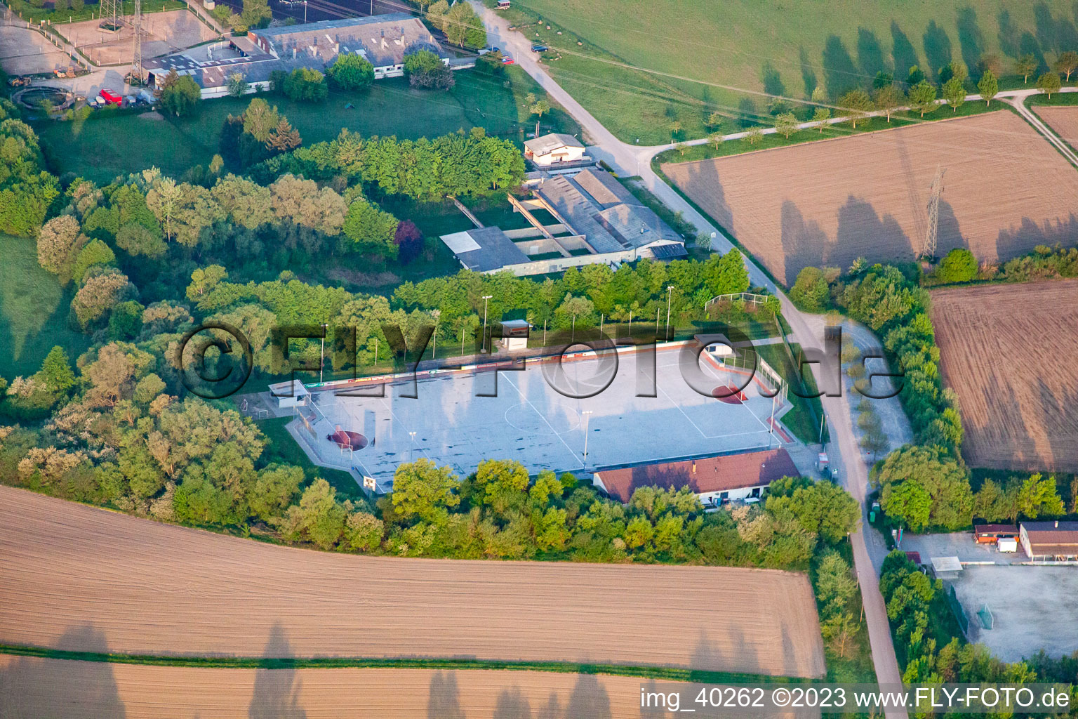 Hockey field in the district Mörsch in Rheinstetten in the state Baden-Wuerttemberg, Germany