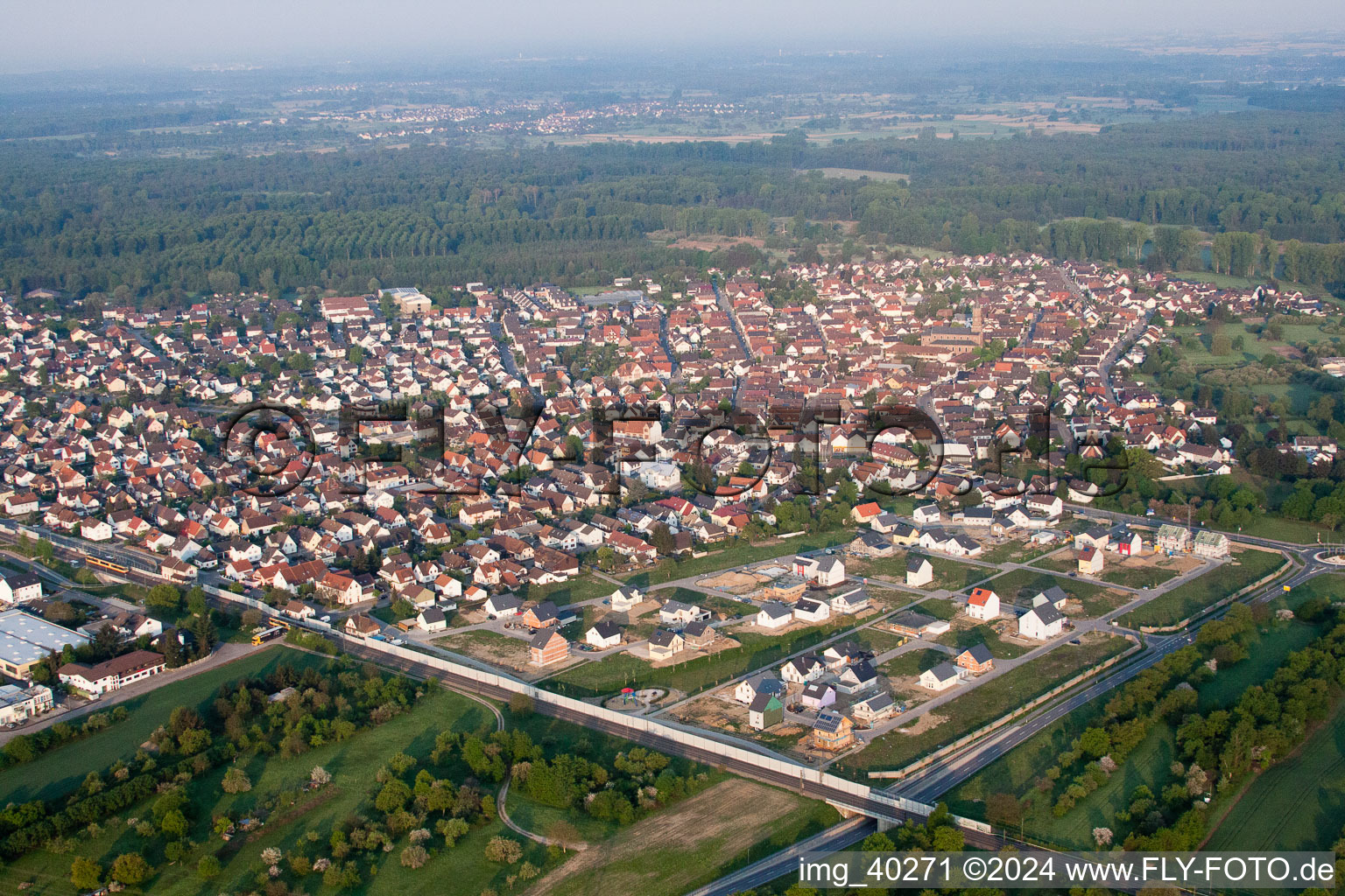 Bietigheim in the state Baden-Wuerttemberg, Germany out of the air