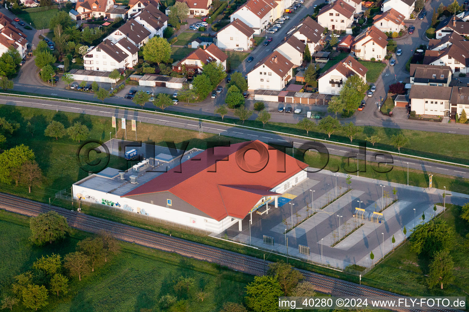 Drone image of Bietigheim in the state Baden-Wuerttemberg, Germany