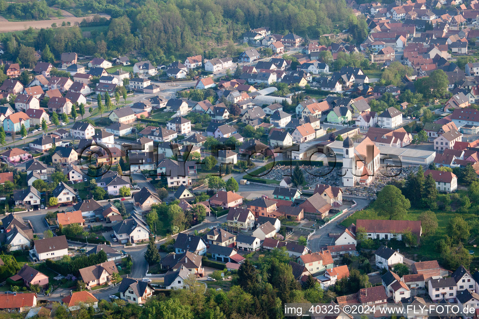 Drone recording of Mothern in the state Bas-Rhin, France