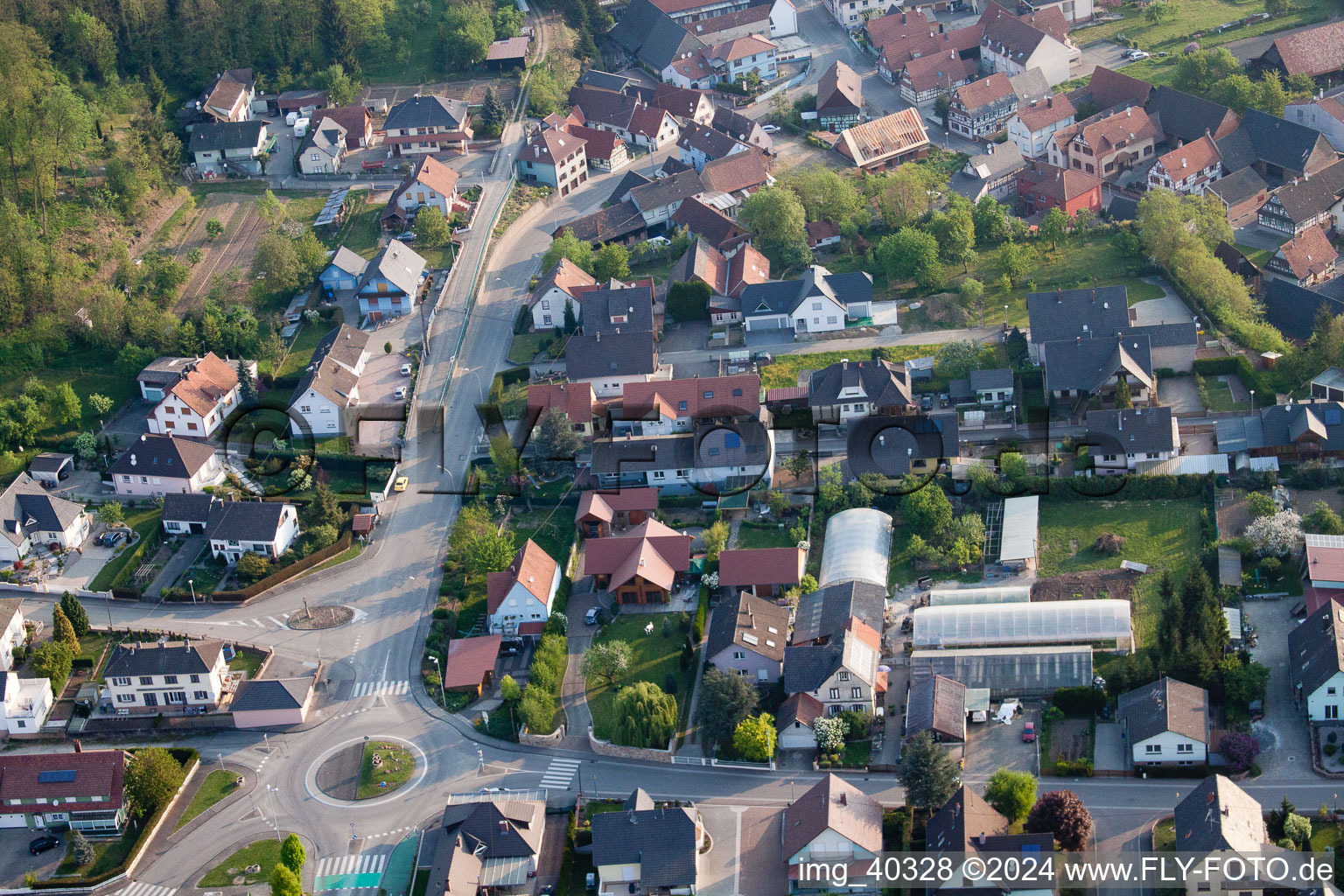 Drone image of Mothern in the state Bas-Rhin, France