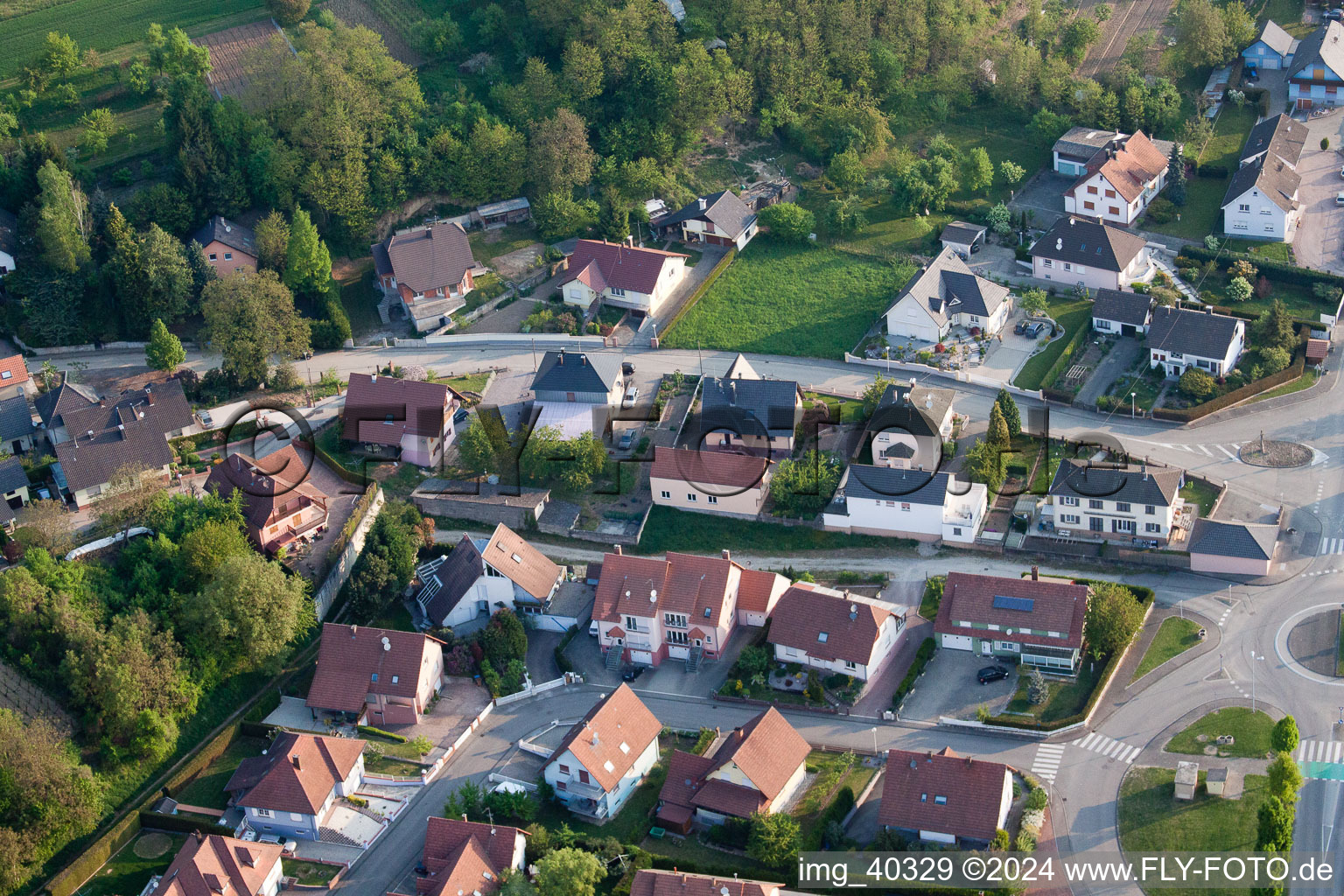 Mothern in the state Bas-Rhin, France from the drone perspective