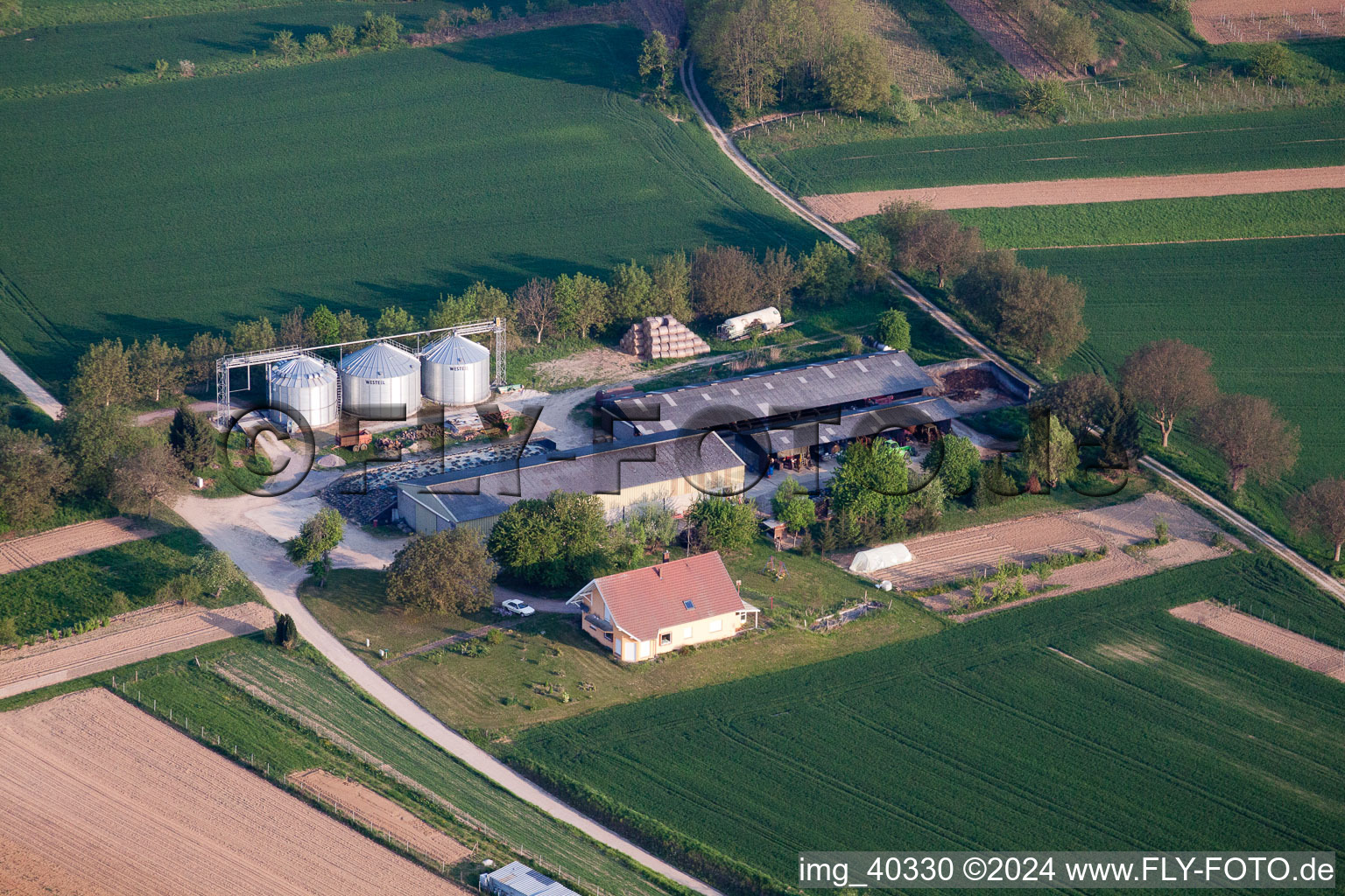 Mothern in the state Bas-Rhin, France from a drone