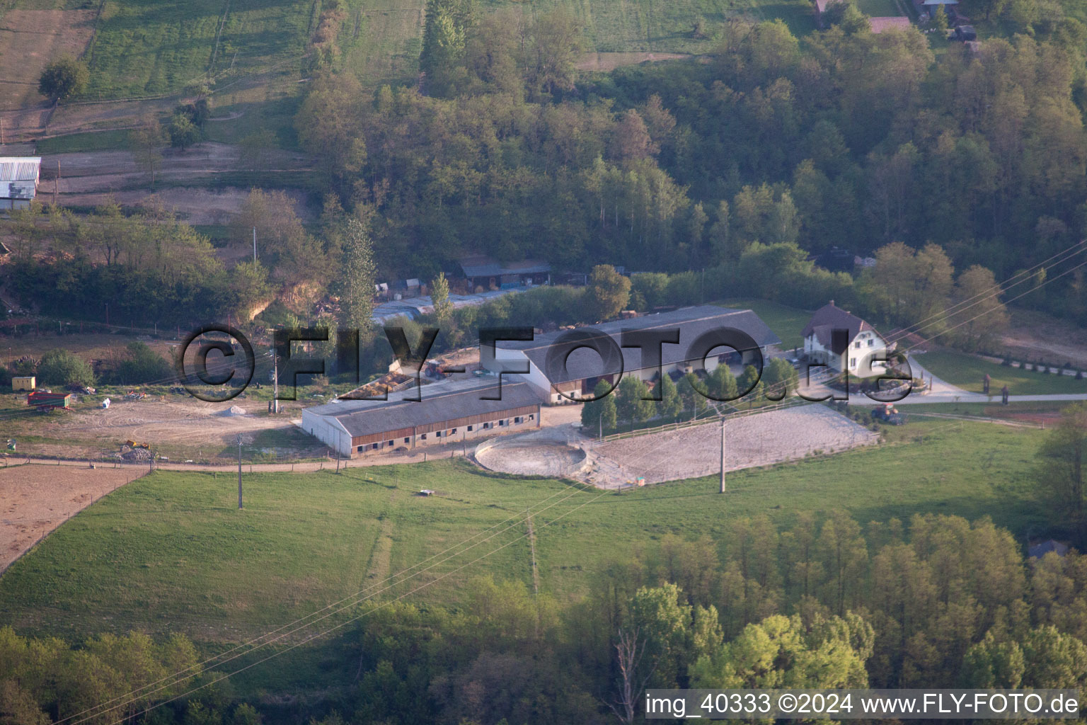 Aerial view of Mothern in the state Bas-Rhin, France