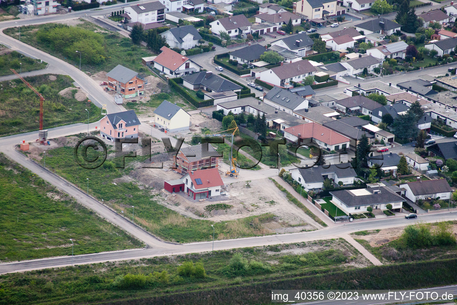 Drone image of Jockgrim in the state Rhineland-Palatinate, Germany