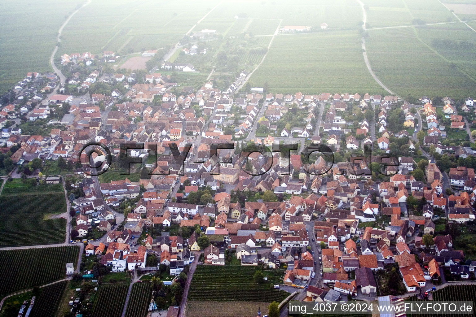 Aerial photograpy of District Nußdorf in Landau in der Pfalz in the state Rhineland-Palatinate, Germany