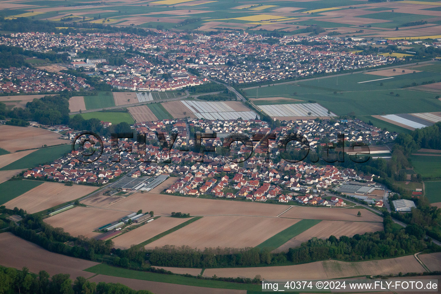 Kuhardt in the state Rhineland-Palatinate, Germany from above