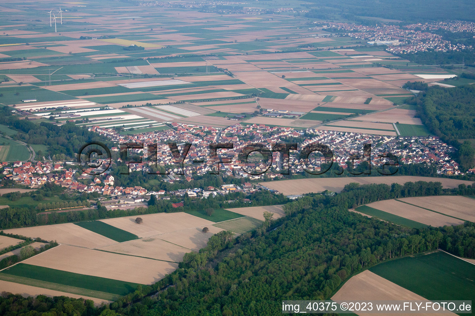 Kuhardt in the state Rhineland-Palatinate, Germany from above
