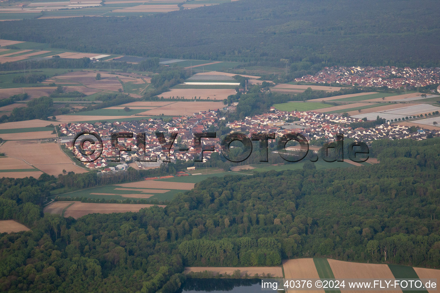 From the east in Kuhardt in the state Rhineland-Palatinate, Germany