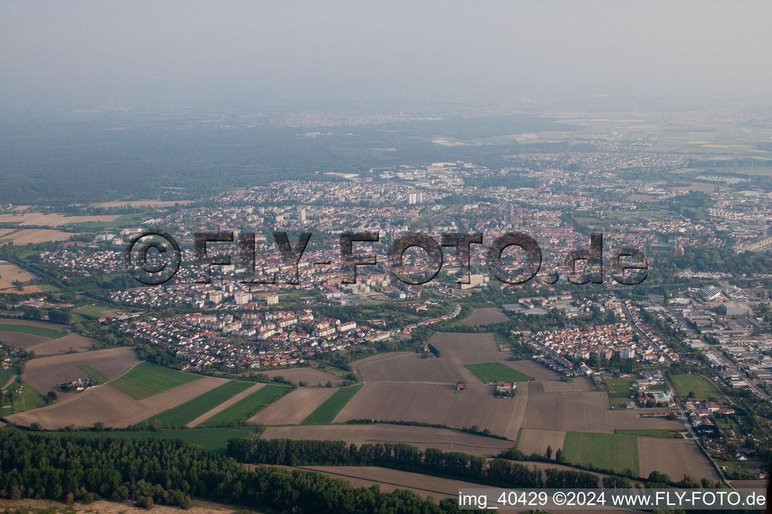 From the south in Speyer in the state Rhineland-Palatinate, Germany