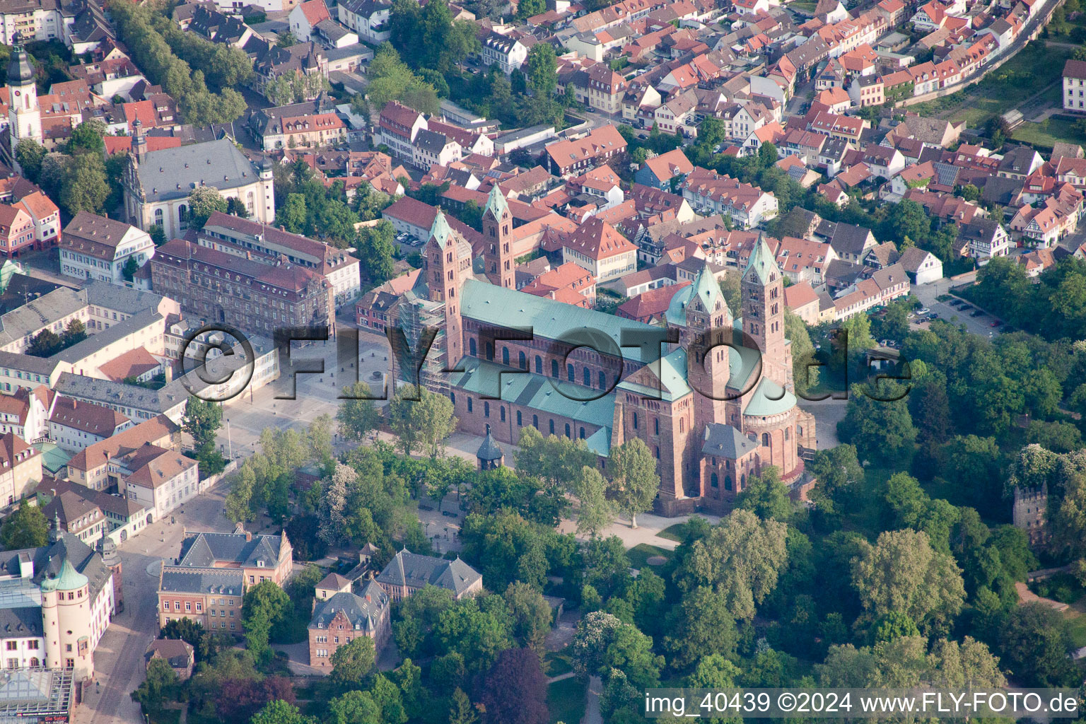 Speyer in the state Rhineland-Palatinate, Germany from a drone