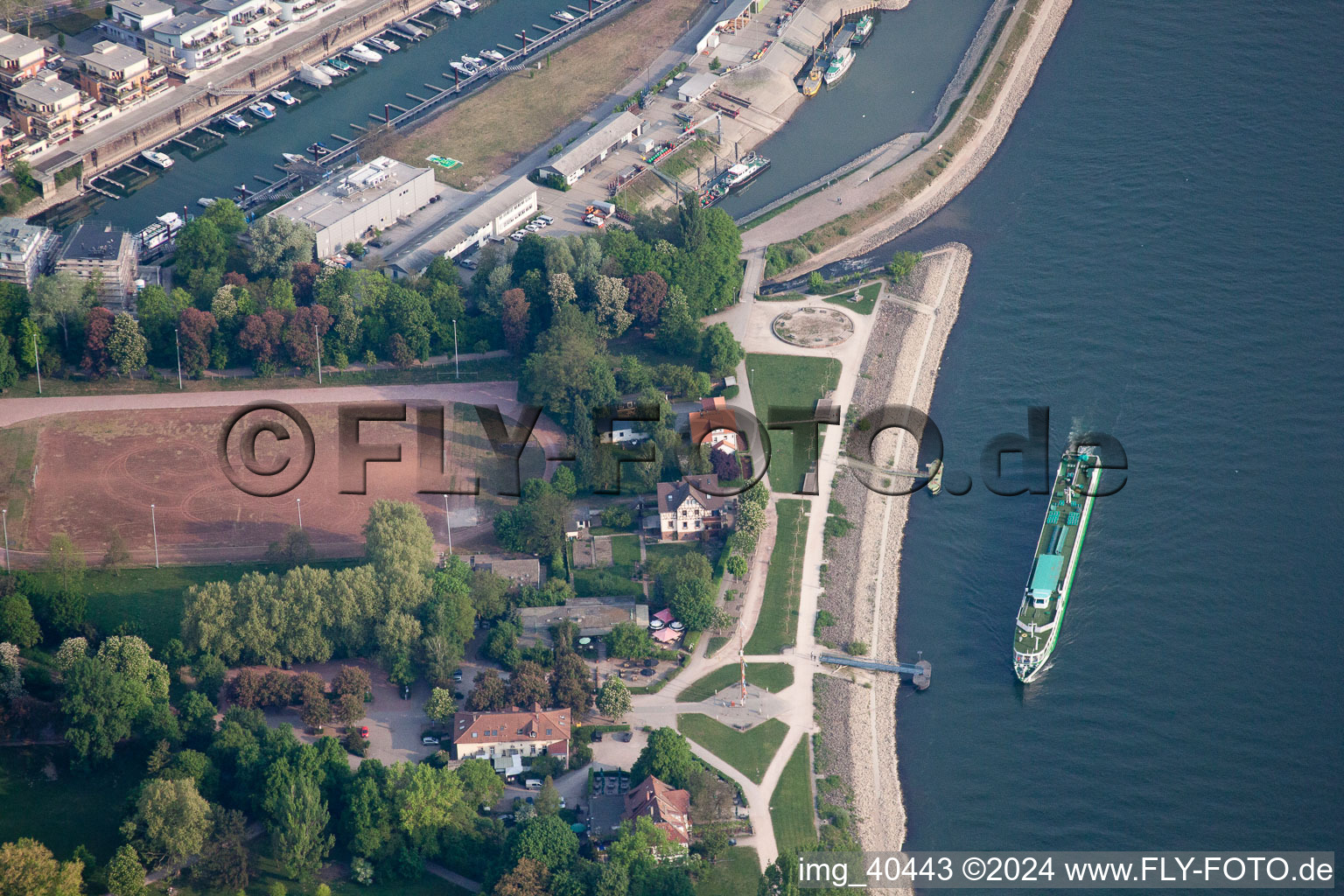 Rhine Promenade in Speyer in the state Rhineland-Palatinate, Germany