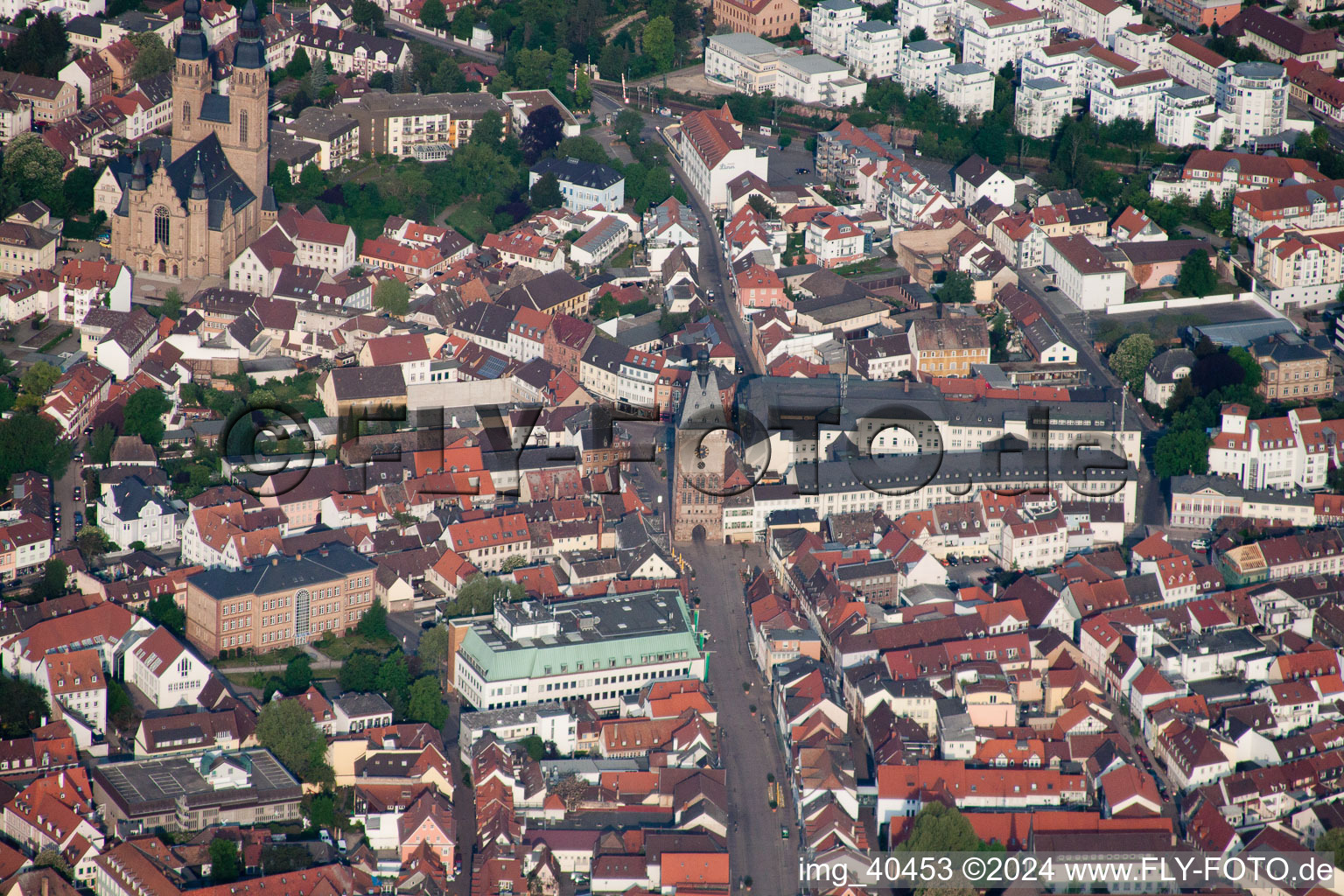 Speyer in the state Rhineland-Palatinate, Germany seen from above