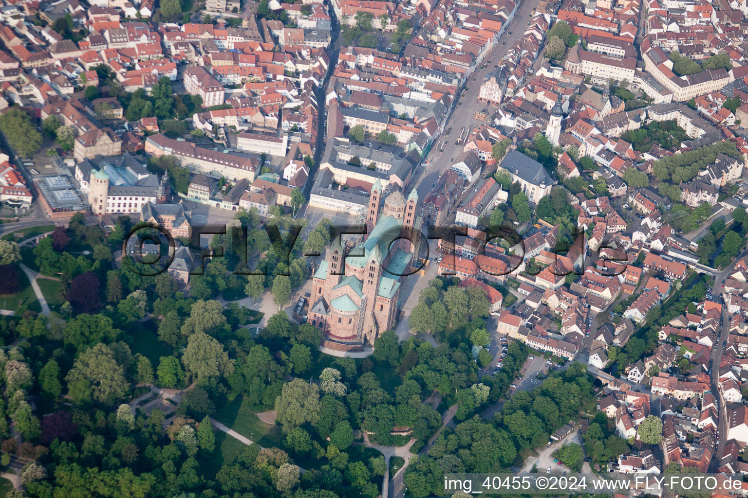 Bird's eye view of Speyer in the state Rhineland-Palatinate, Germany