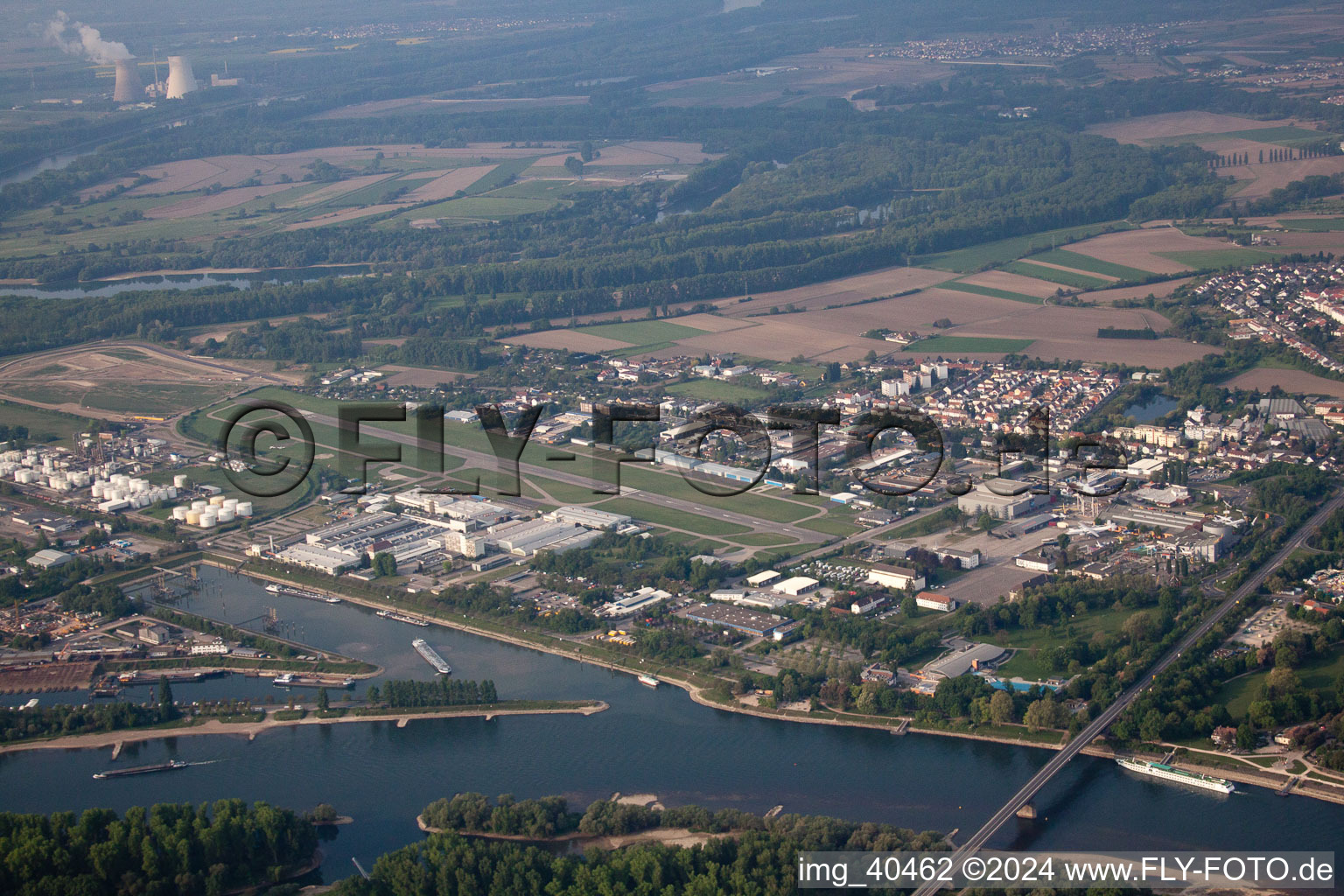 Speyer in the state Rhineland-Palatinate, Germany from the drone perspective