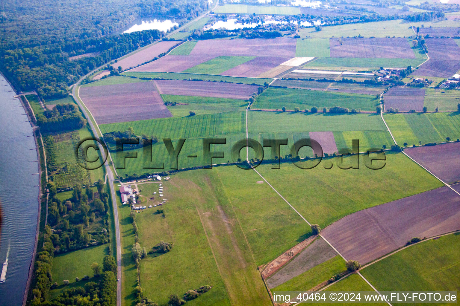 Herrenteich Airfield in Ketsch in the state Baden-Wuerttemberg, Germany