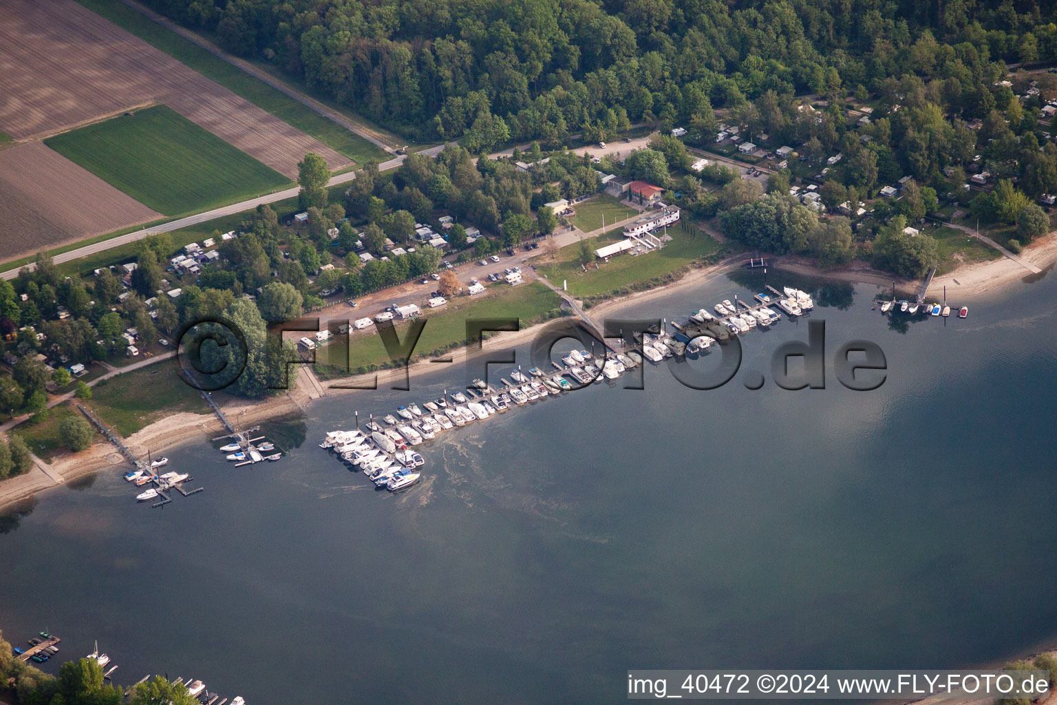 Aerial photograpy of Otterstadt in the state Rhineland-Palatinate, Germany