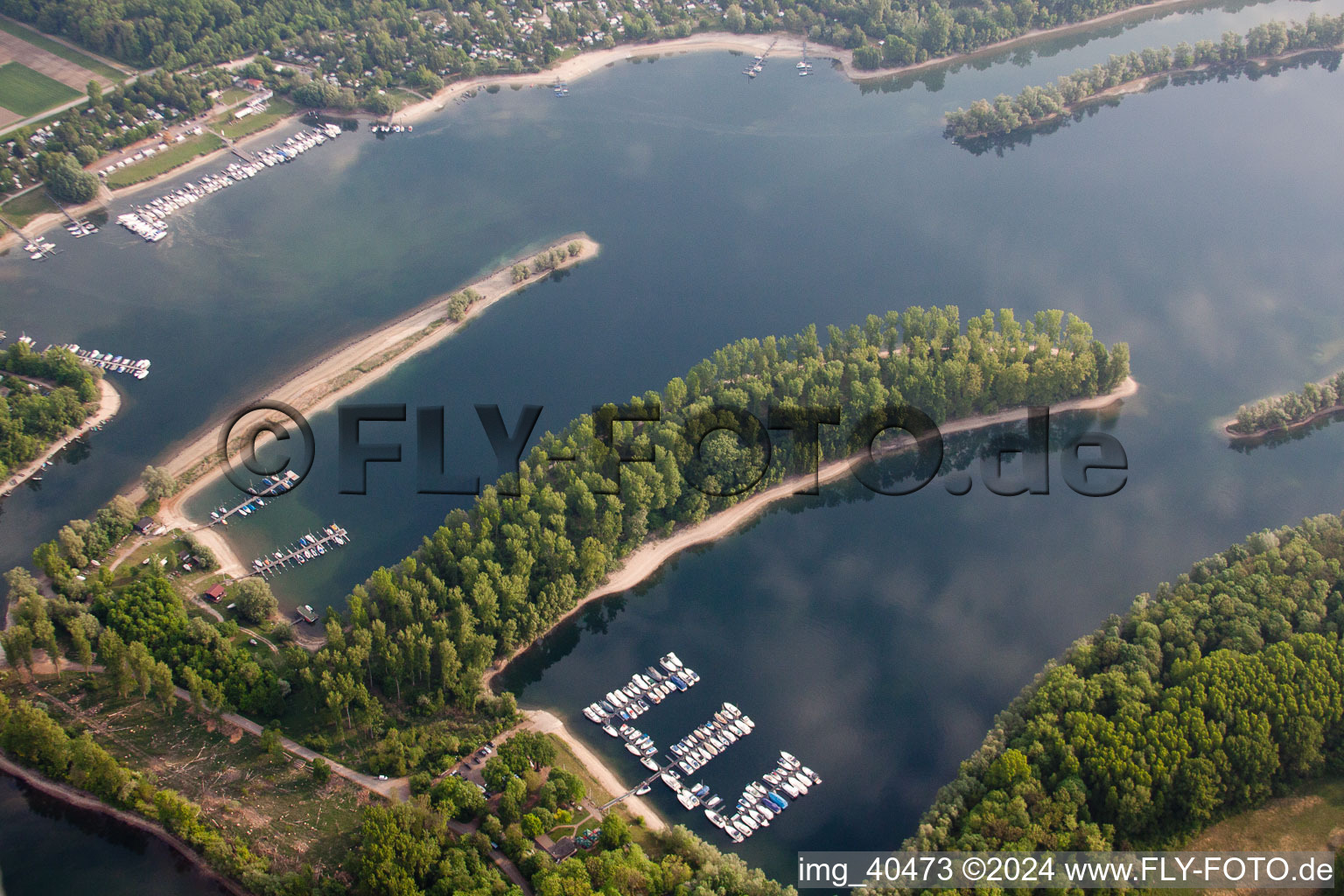 Oblique view of Otterstadt in the state Rhineland-Palatinate, Germany