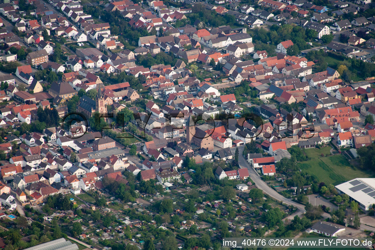 Otterstadt in the state Rhineland-Palatinate, Germany out of the air