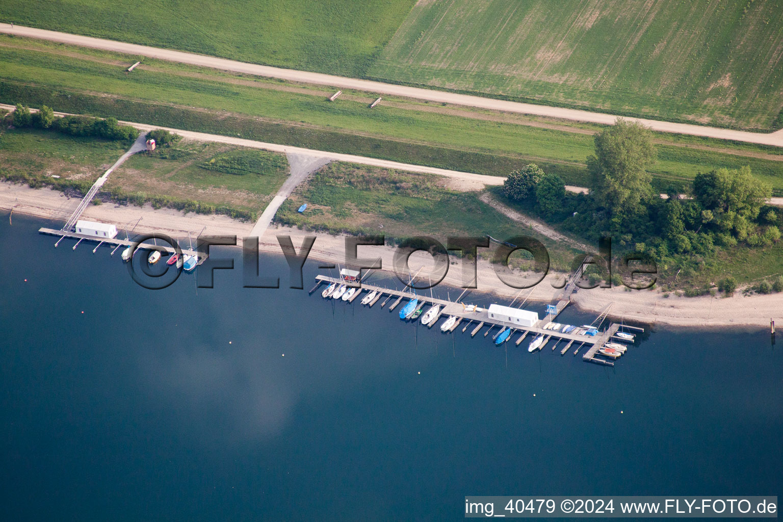 Bird's eye view of Otterstadt in the state Rhineland-Palatinate, Germany