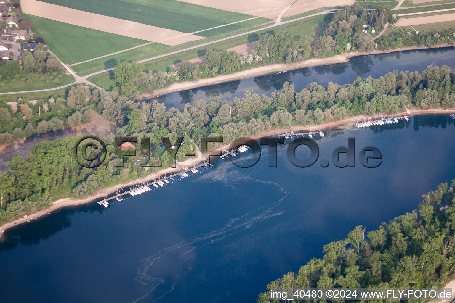 Otterstadt in the state Rhineland-Palatinate, Germany viewn from the air