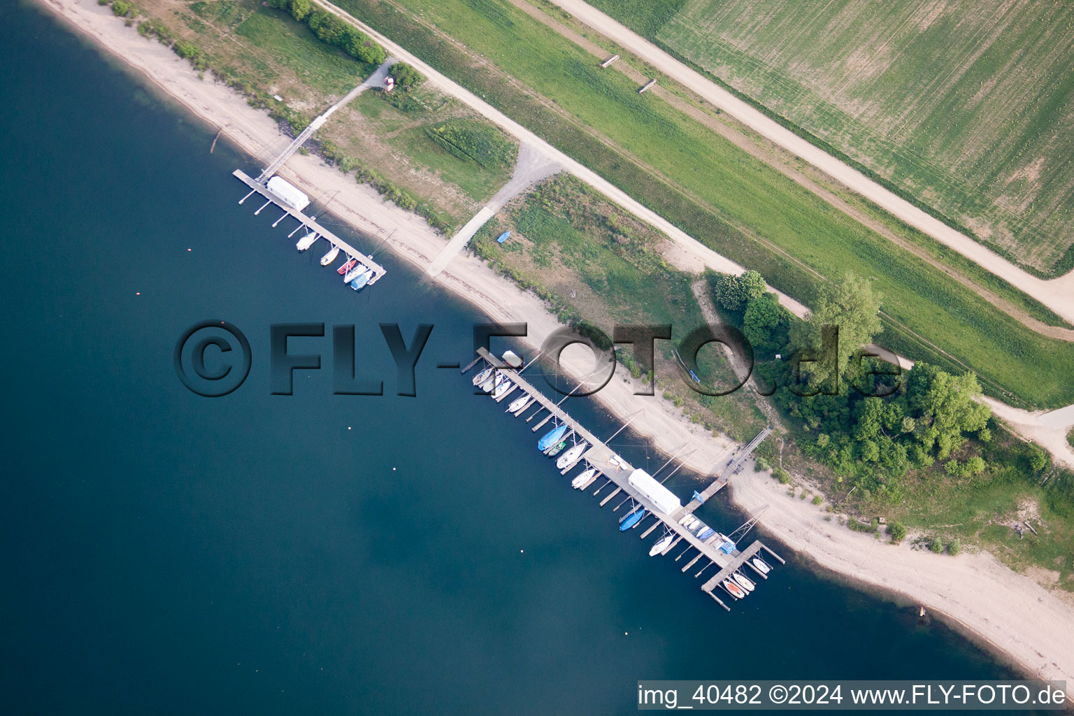 Drone image of Otterstadt in the state Rhineland-Palatinate, Germany