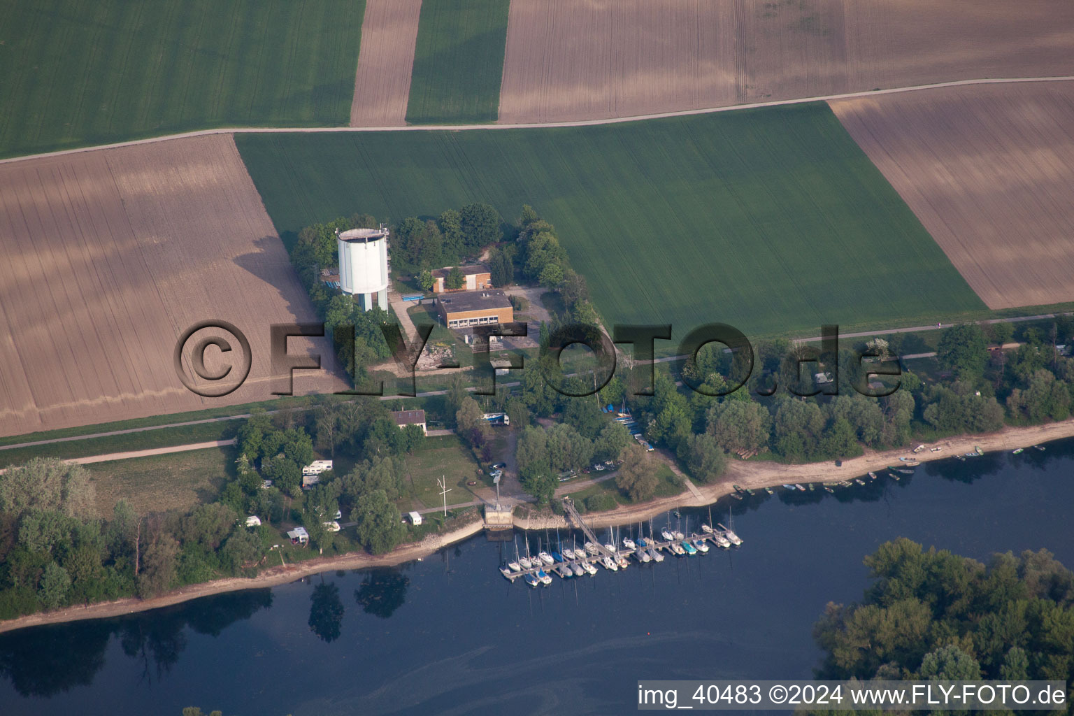 Otterstadt in the state Rhineland-Palatinate, Germany from the drone perspective