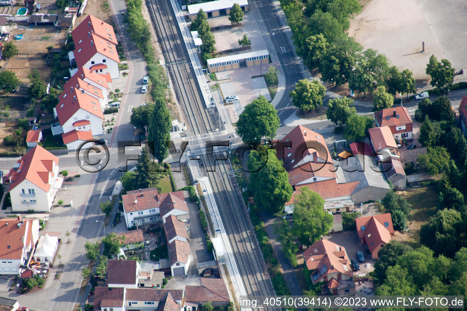 Jockgrim in the state Rhineland-Palatinate, Germany out of the air