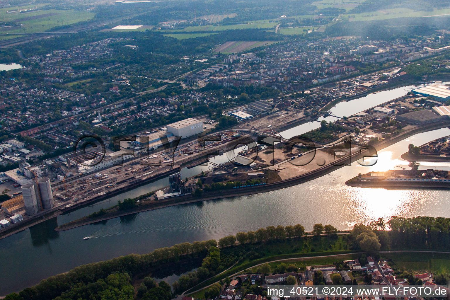 Rheinauhafen, Ruhrorter Strasse in the district Rheinau in Mannheim in the state Baden-Wuerttemberg, Germany