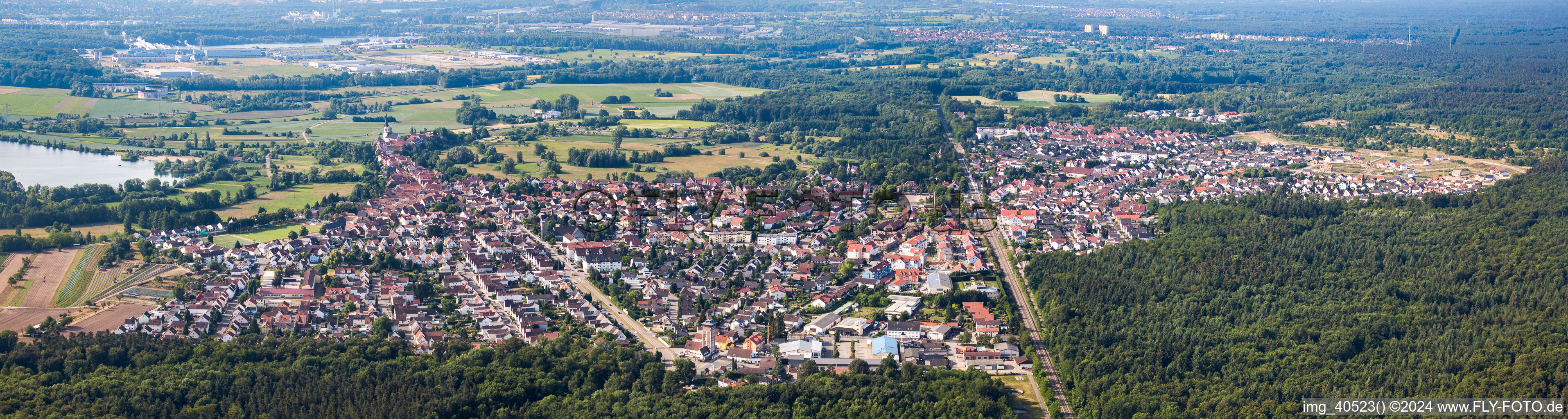 Panorama in Jockgrim in the state Rhineland-Palatinate, Germany