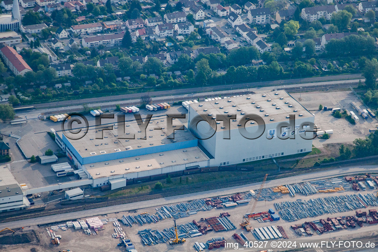 Distribution center Rhenania Street in the district Rheinau in Mannheim in the state Baden-Wuerttemberg, Germany