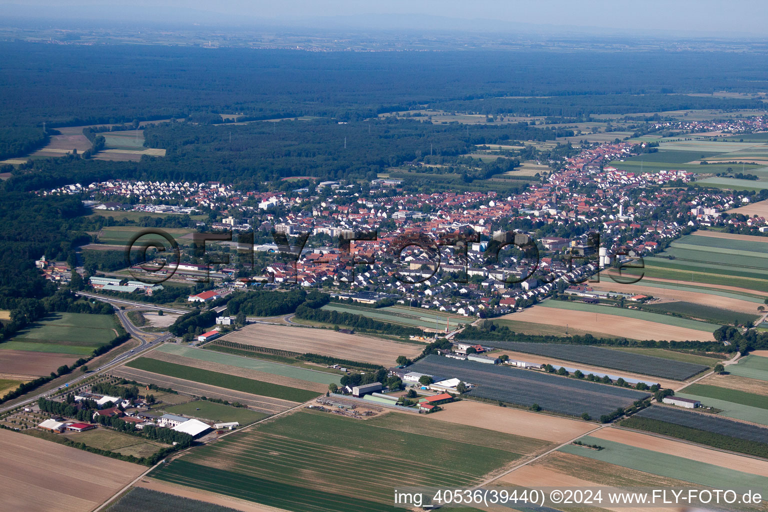 Hatzenbühl in the state Rhineland-Palatinate, Germany seen from above