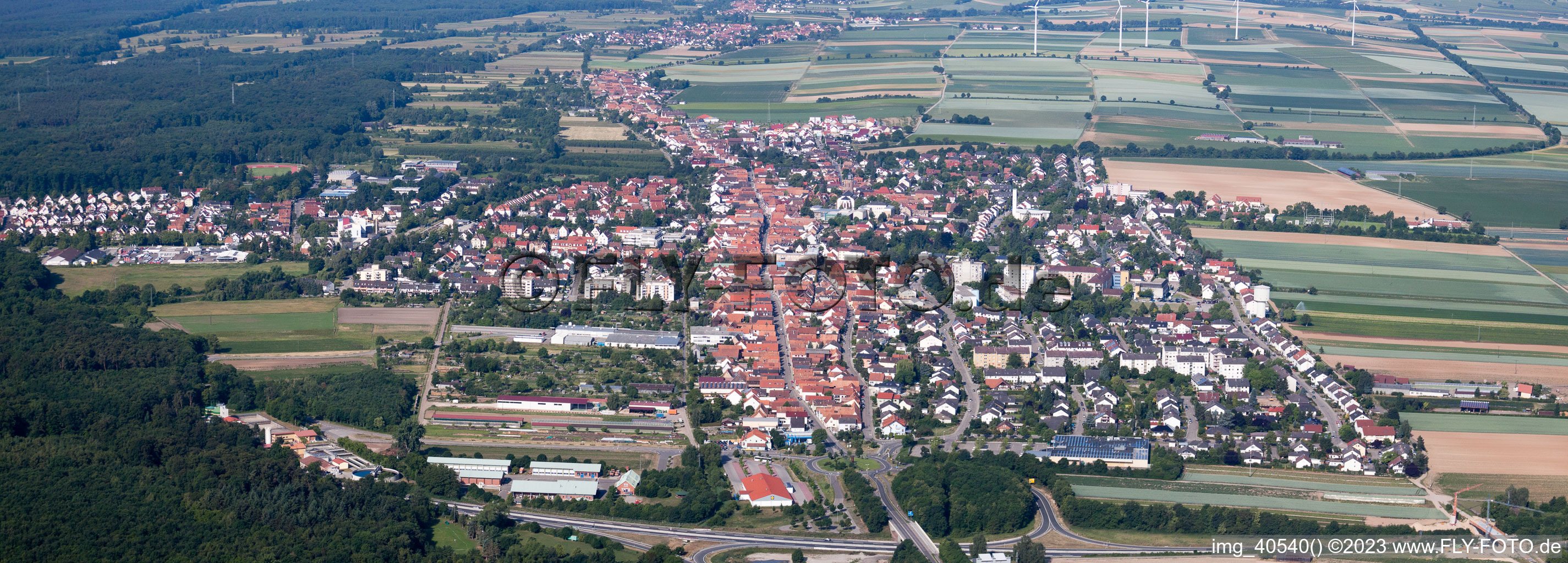 Kandel in the state Rhineland-Palatinate, Germany out of the air