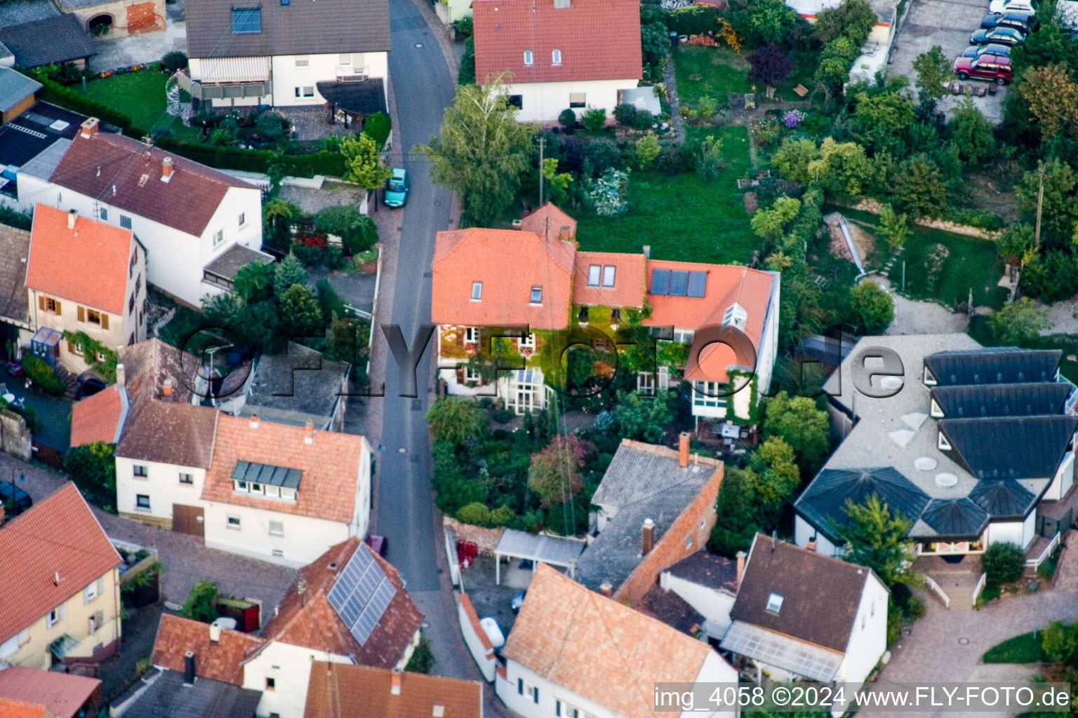 Siebeldingen in the state Rhineland-Palatinate, Germany out of the air