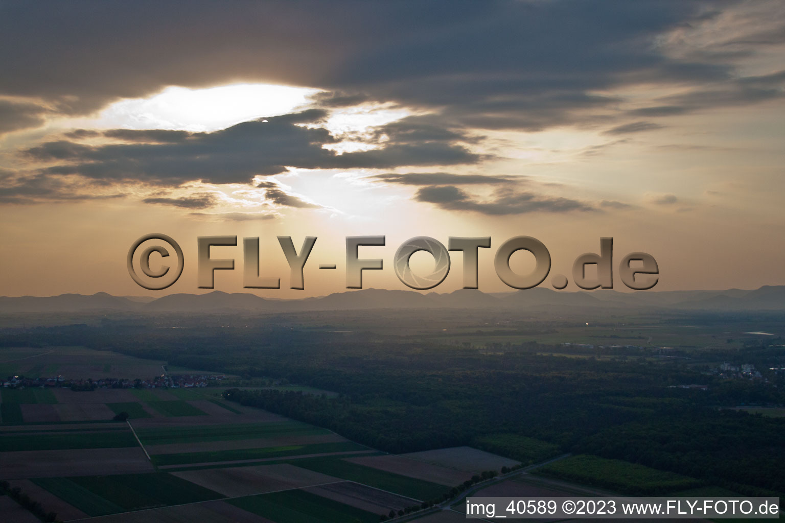 Drone image of District Hayna in Herxheim bei Landau in the state Rhineland-Palatinate, Germany