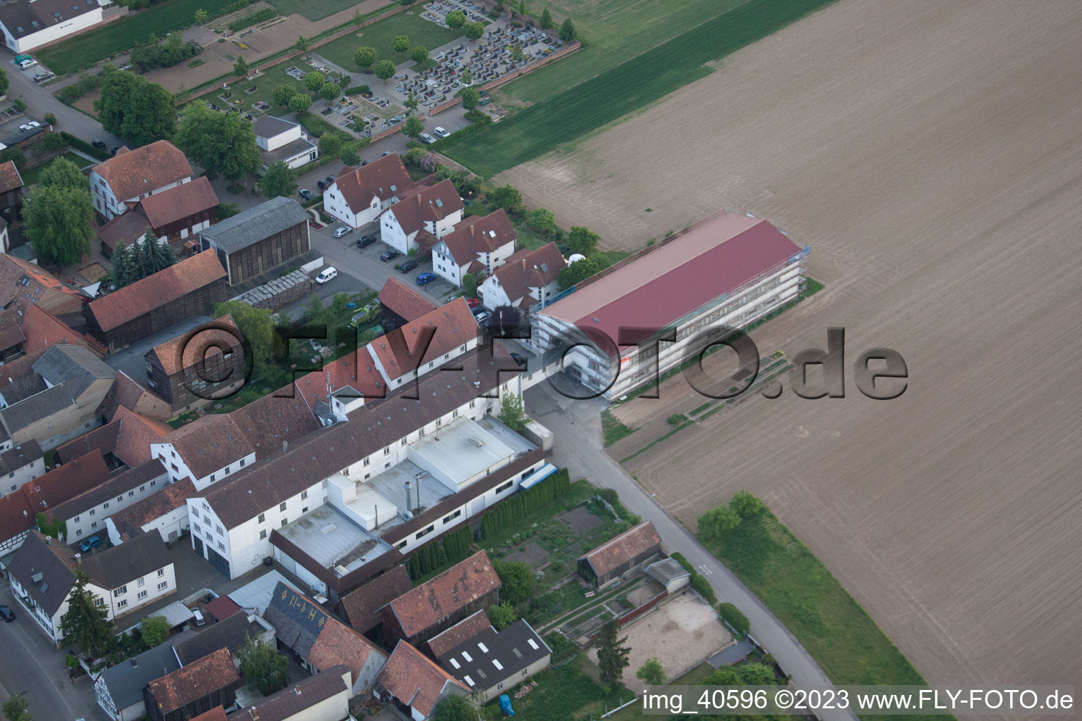 Aerial photograpy of District Hayna in Herxheim bei Landau in the state Rhineland-Palatinate, Germany