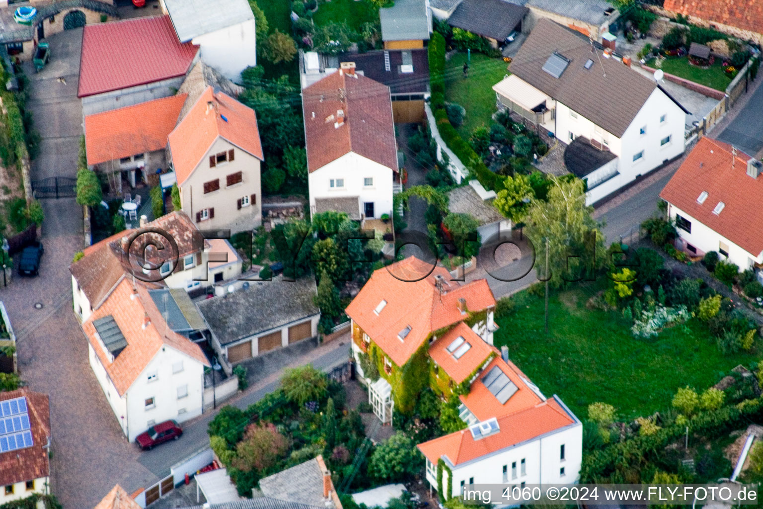 Siebeldingen in the state Rhineland-Palatinate, Germany seen from above