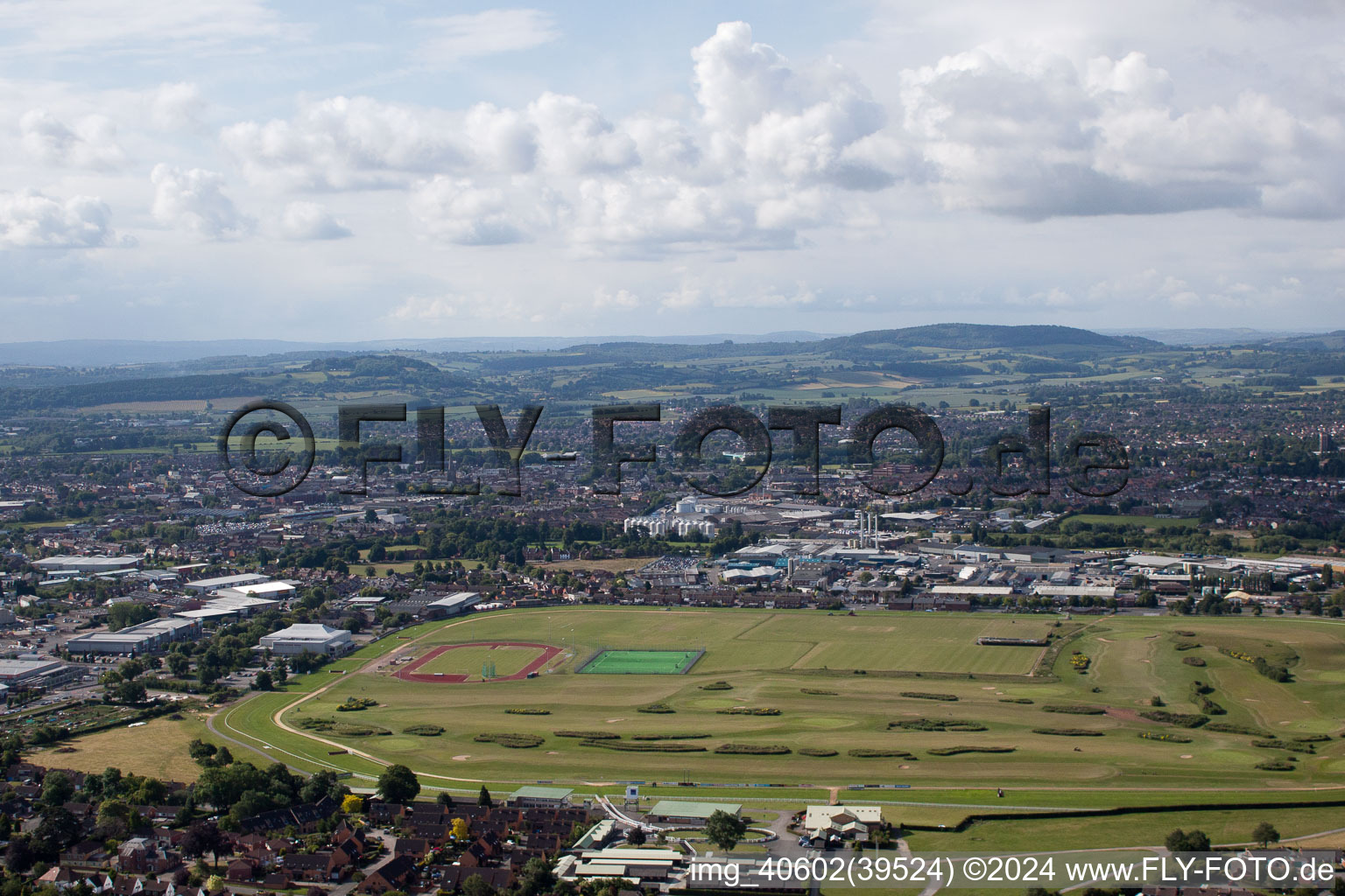 2. Refueling option with landing area on the sports/golf course in Moreton on Lugg in the state England, Great Britain