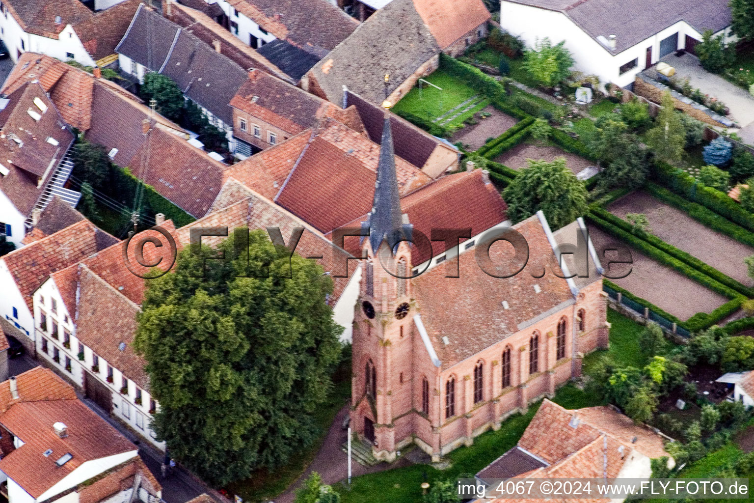 Church building in the village of in Birkweiler in the state Rhineland-Palatinate