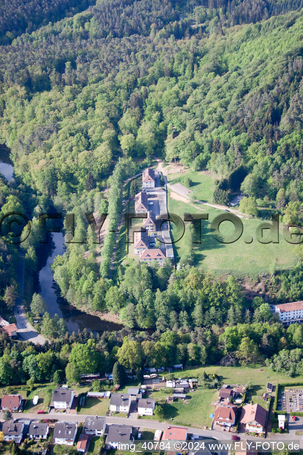 Altschloßstrasse 2-8 in Eppenbrunn in the state Rhineland-Palatinate, Germany out of the air