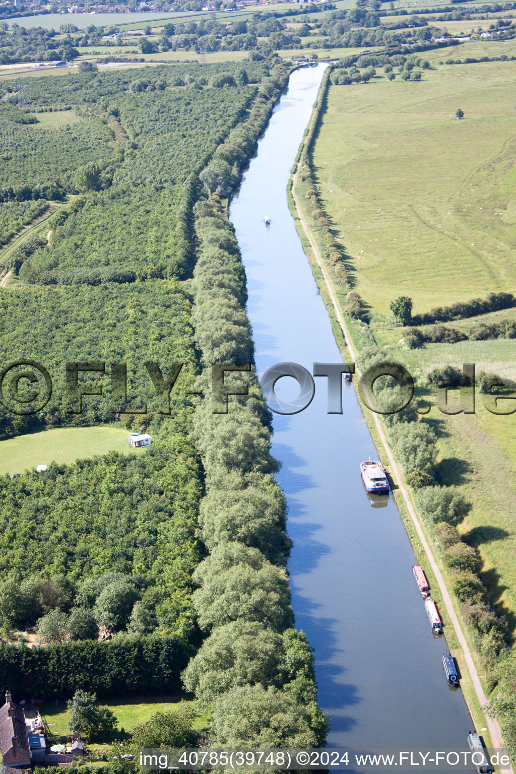 Gloucester-Sharpness Canal at Frampton-on-Severn in Frampton on Severn in the state England, Great Britain